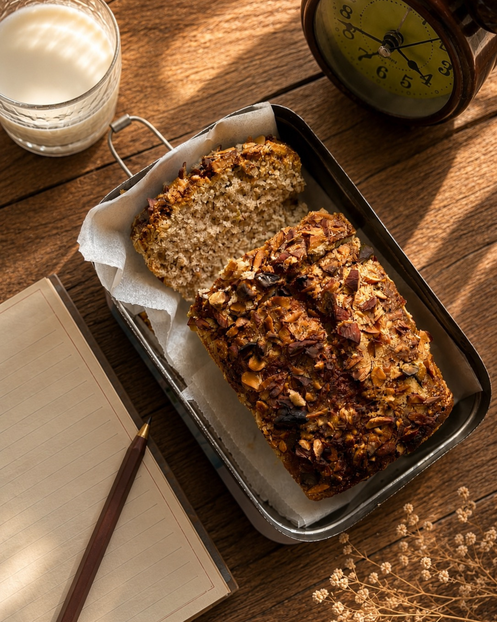 Almond & Nuts Tea Cake, close-up